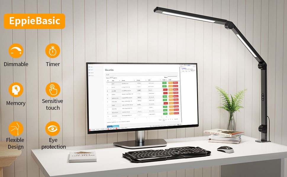 EppieBasic Led Desk Lamp,Dual Light Architect Desk Lamp for Home Office