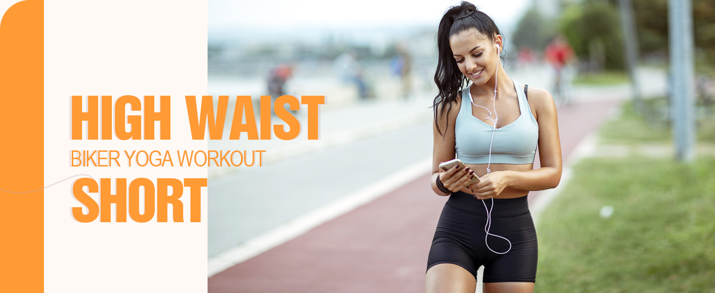 HIGH WAIST Biker Yoga Workout SHORT