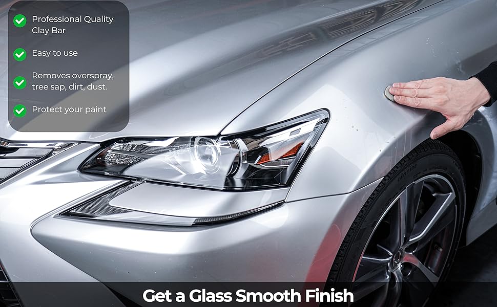 Clay Bar 6 Pack with Storage Box, Premium Grade Clay Bar