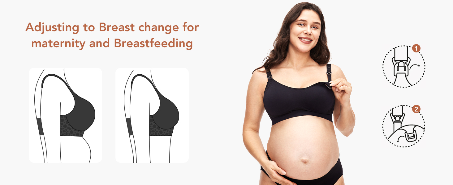 HOFISH nursing bras wearable pump bra