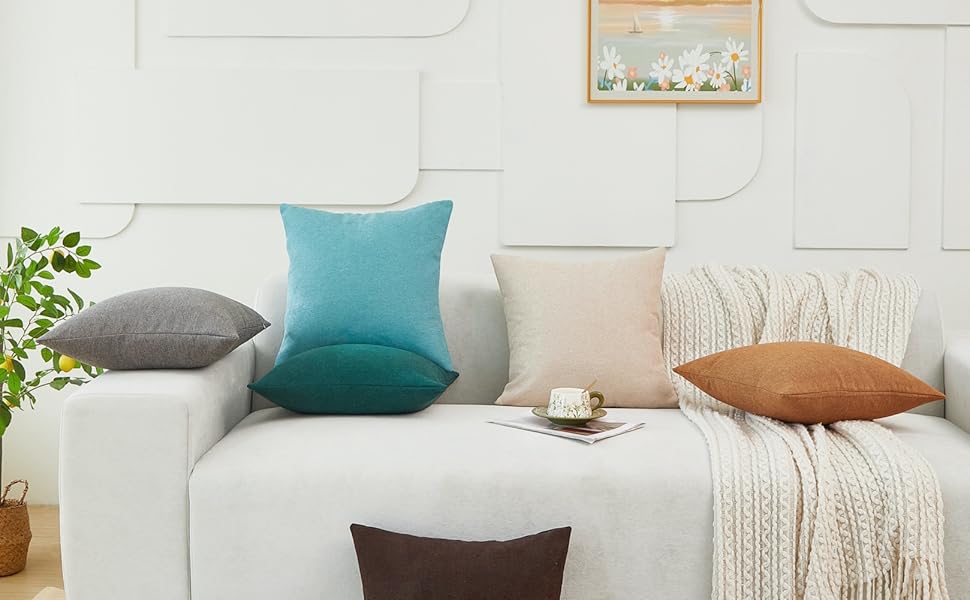 Sunday Praise Pack of 2 Soft Faux Linen Decorative Throw