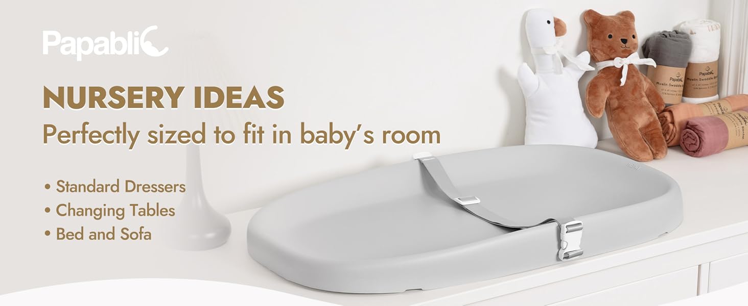 Papablic Baby Changing Pad, Wipeable Changing Pad with