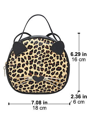 Amazon.com: JienClound Cute Cat Purse Leopard Crossbody Bag