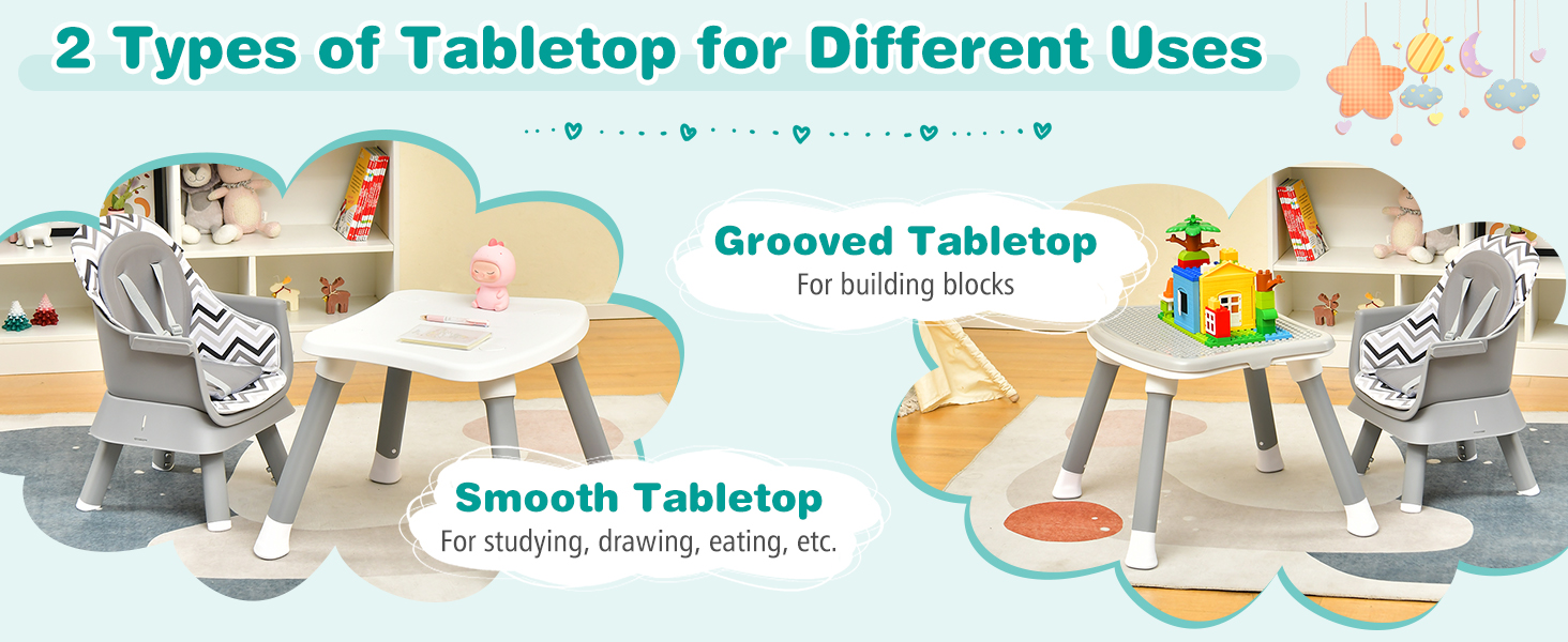 BABY JOY Baby High Chair, 8 in 1 Convertible Highchair for