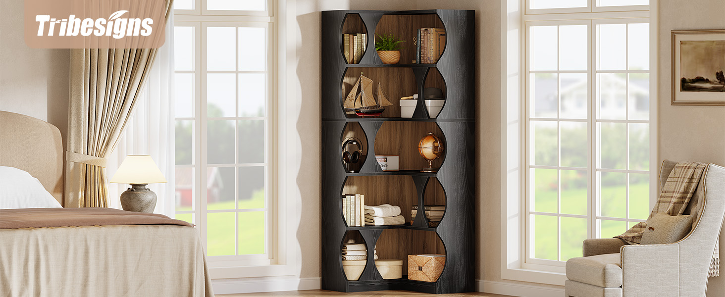 corner bookshelf