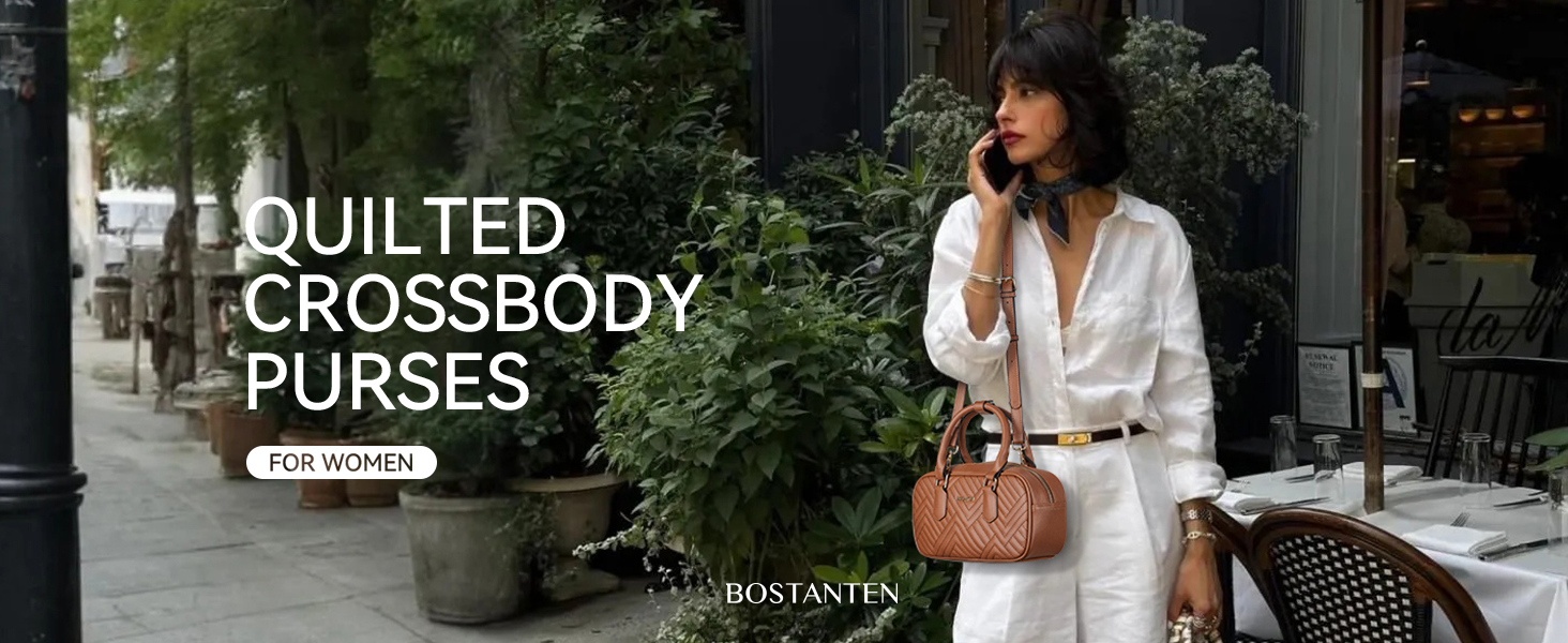 BOSTANTEN Purses for Women, Designer Satchel Bag Top Handle