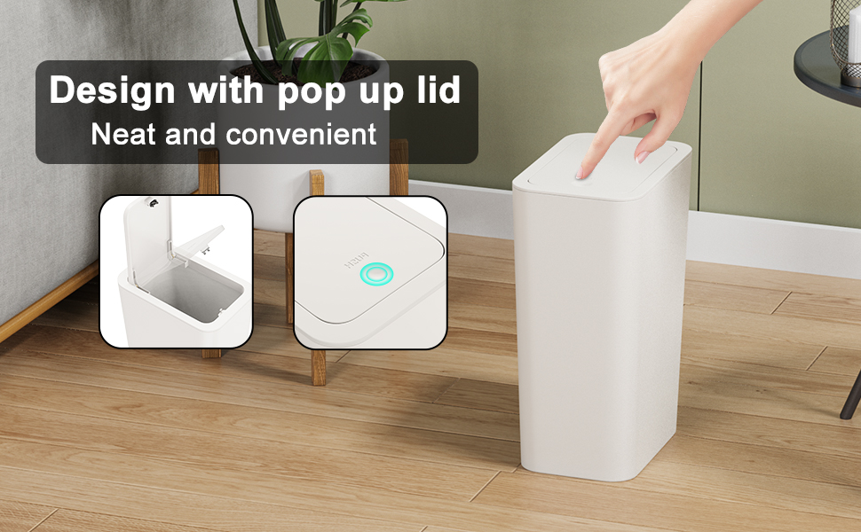 Yeebuuke 3 Pack 2.6 Gallon / 10 Liter Small Trash Can with