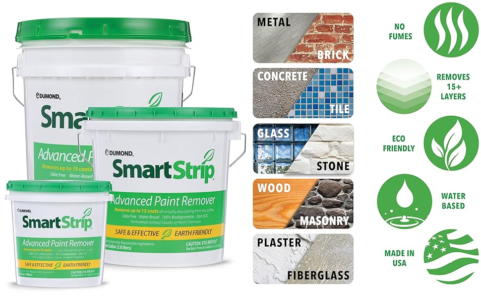Smart Strip Paint Remover Advanced Formula Strips 15+ Layers of Oil
