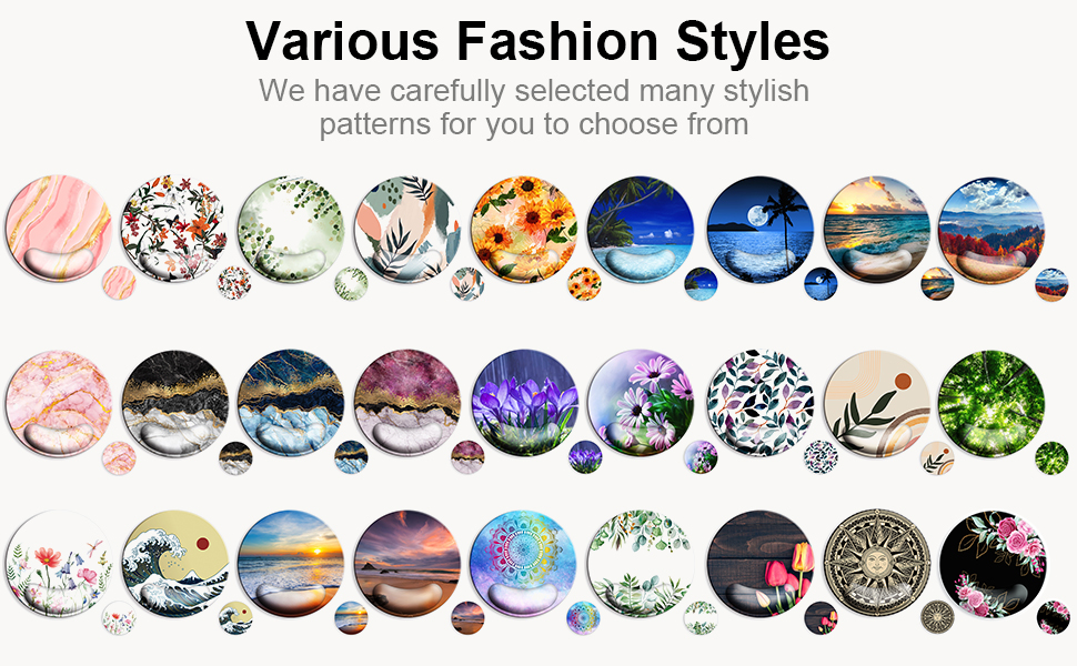 Ergonomic Mouse Pad Wrist Support, Larger 25 Round Mouse