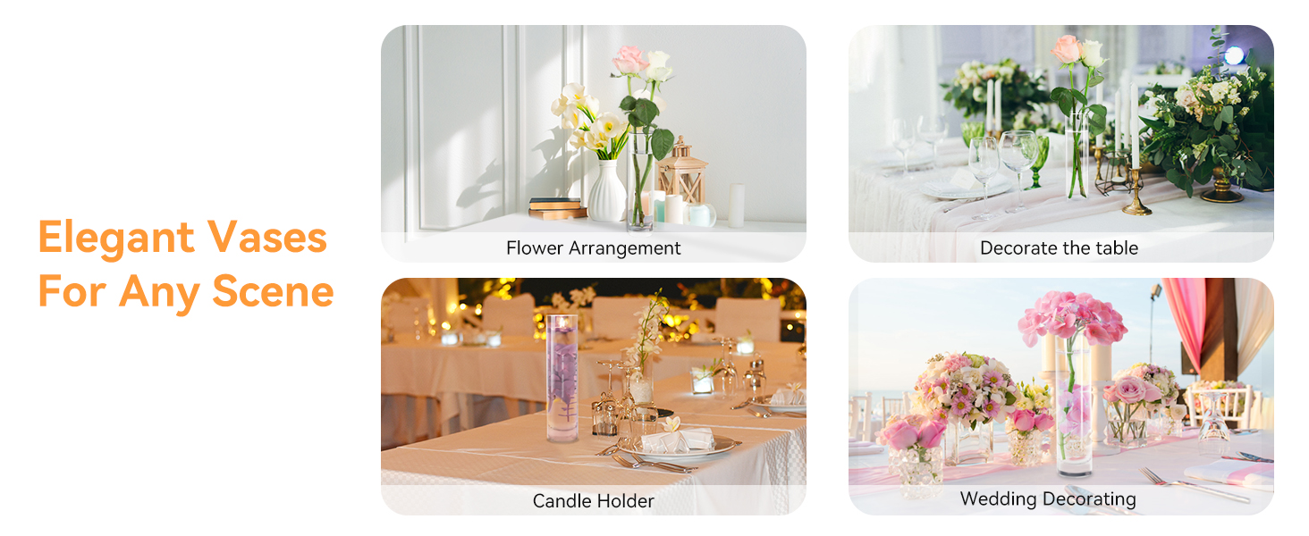 Glass Vases for Centerpieces Clear Vase,... 16 vase