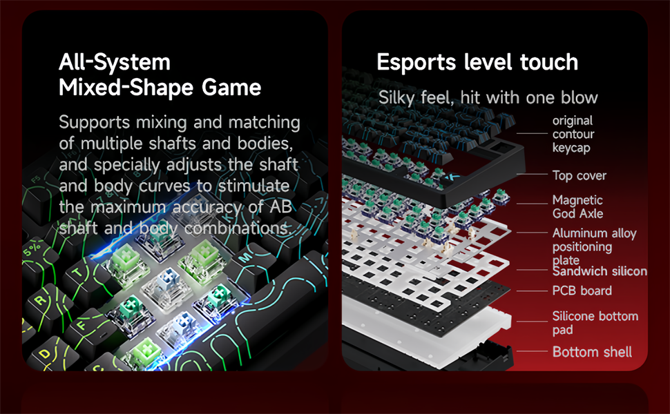 Amazon.com: ZMX MCHOSE Jet 75 Rapid Trigger RGB Gaming Keyboard,75