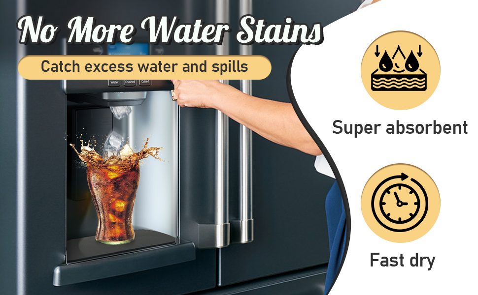 Refrigerator Drip Tray 2 Pack Refrigerator Drip Catcher for Fridge