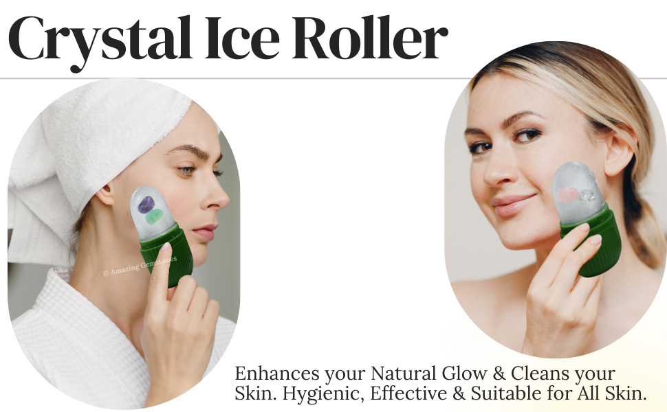 Crystal Ice Roller for Face & Eye Puffiness Relief Facial