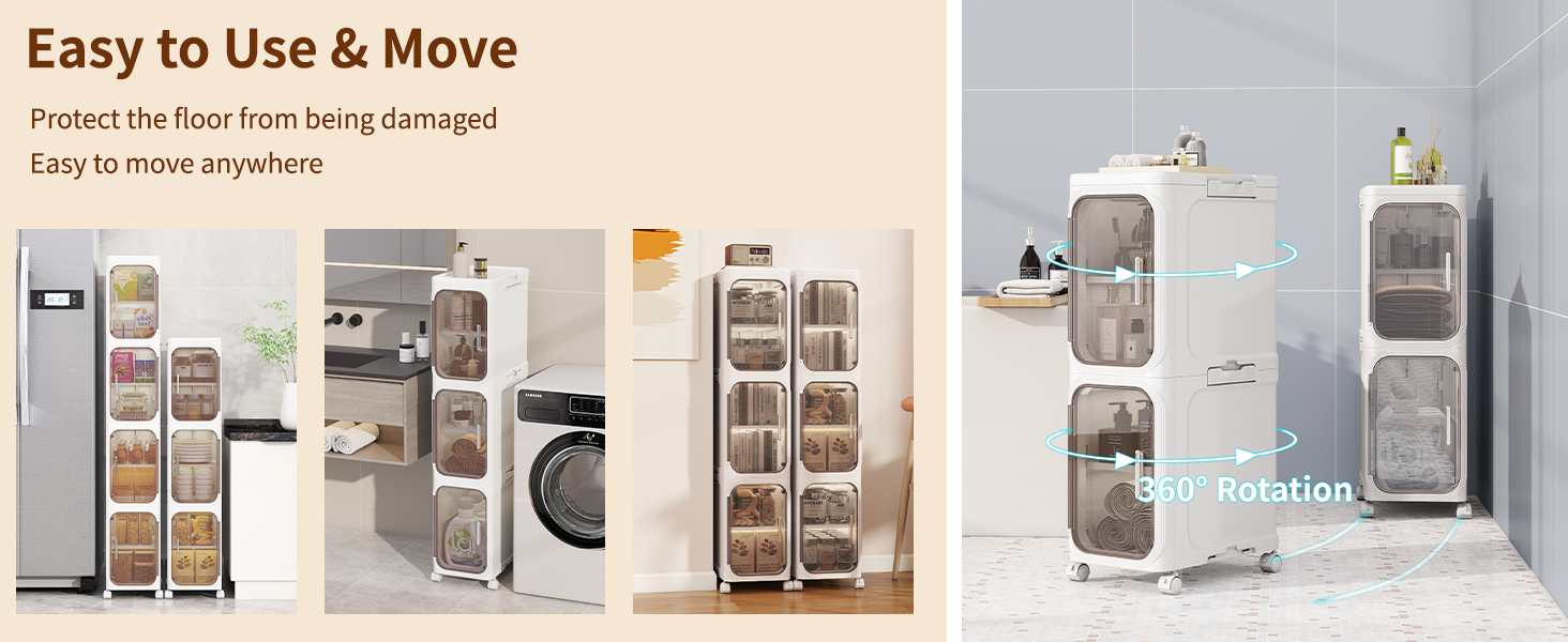 Slim Bathroom Storage Cabinet