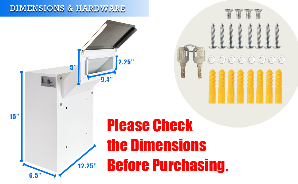 D3-W Rainproof Drop Box For Walls