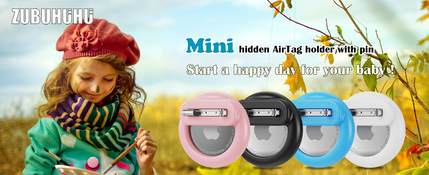 ZUBUHUHU 4 Pack Mini AirTag Holder for Kids, Silicone