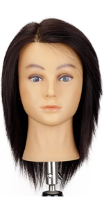 Female Mannequin Head with Human Hair