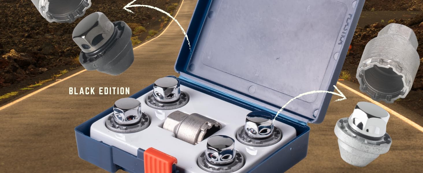Wheel locks, galaxylock, lug bolts, antitheft wheel locks, wheel protection