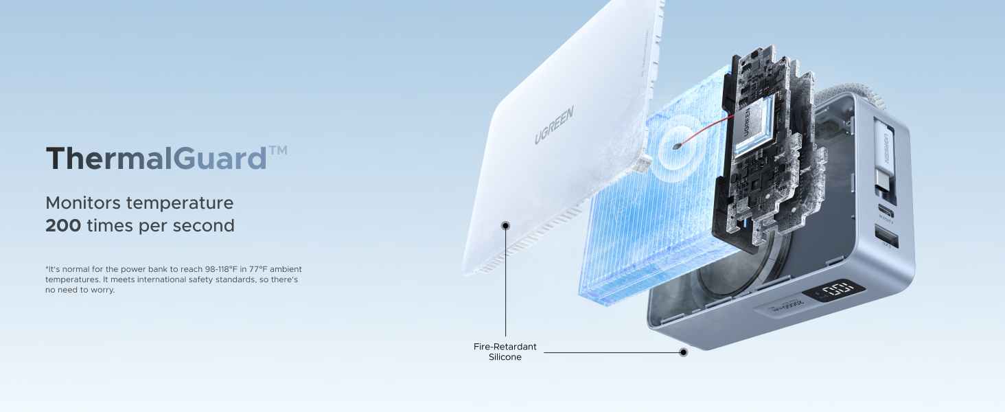 Text reads 'ThermalGuard'. Technical diagram or illustration of what appears to be an HVAC or ventilation system component with blue background.