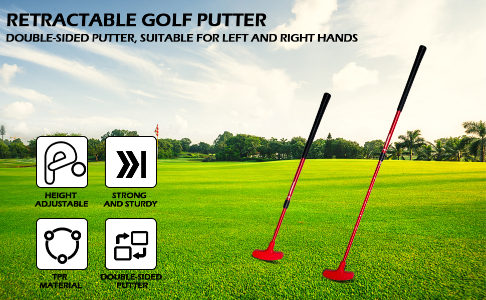 THIODOON Golf putters for Men and Women 2 Pack TwoWay Kids Mini Golf Putter for Right or Left