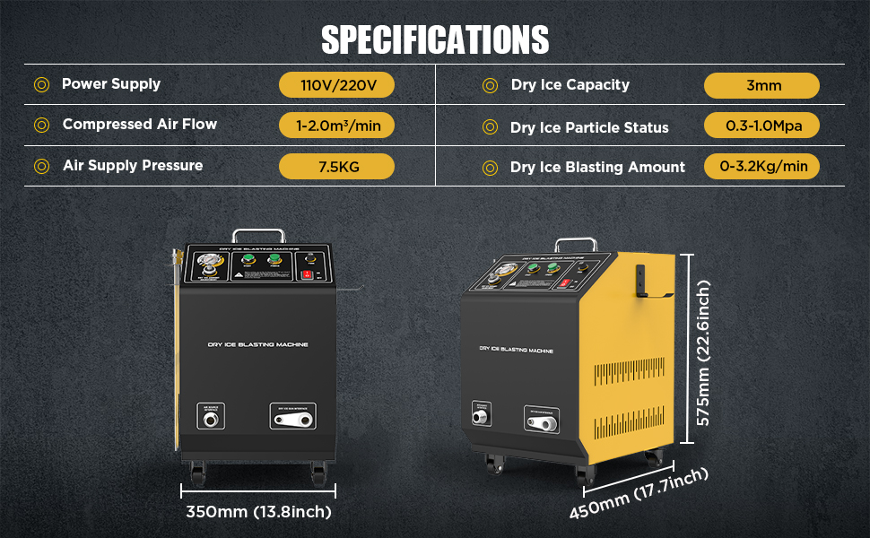 Dry Ice Blasting Machine, LINXINO Pellet Dry Ice Cleaning