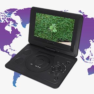 10.1inch Portable DVD Player, Mini 270° Swivel 800*480 LCD