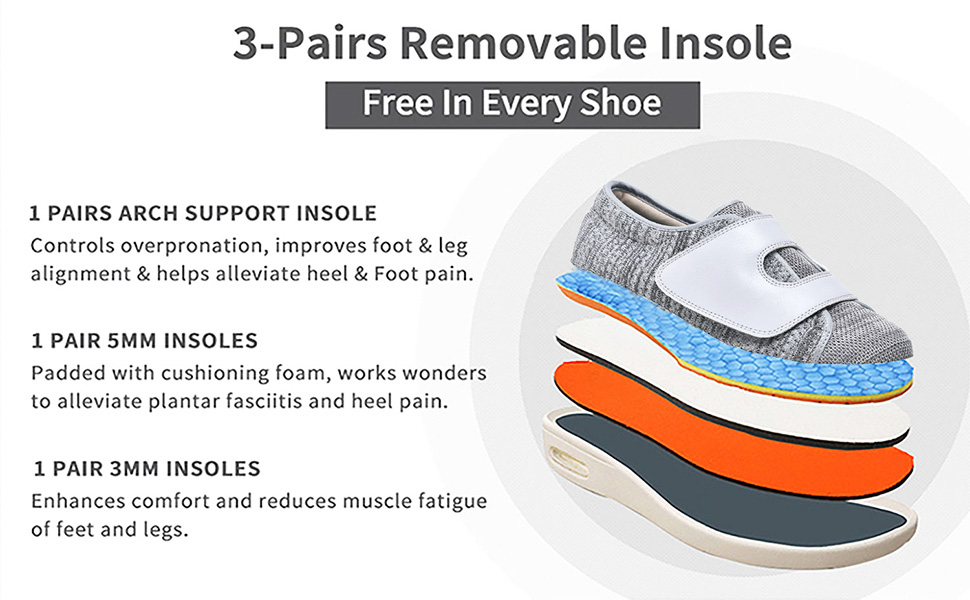  3-PAIRS REMOVABLE INSOLE Removable insole