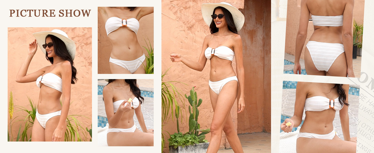 women strapless bikini set