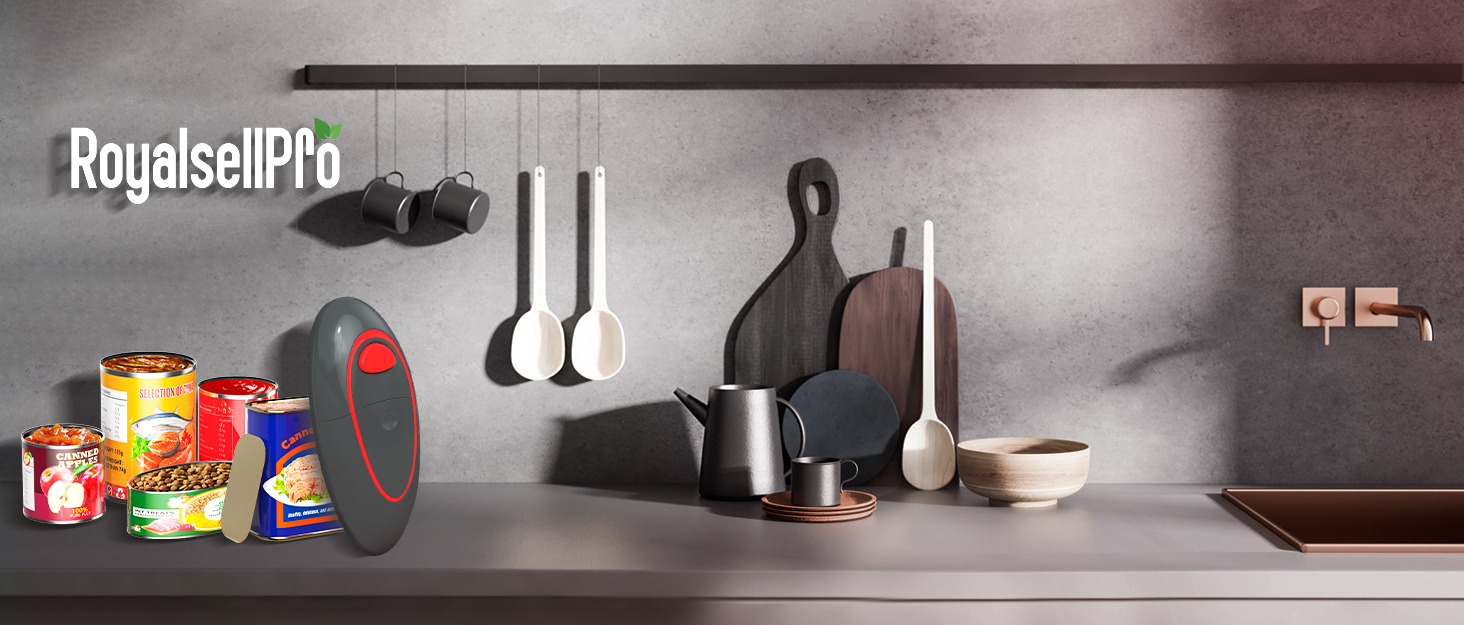 One Touch Electric Can Opener with Smooth Edge