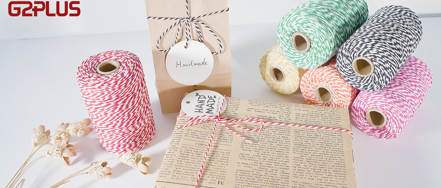 200M Red and Green String Twine, Craft Cotton Thread Durable Twine