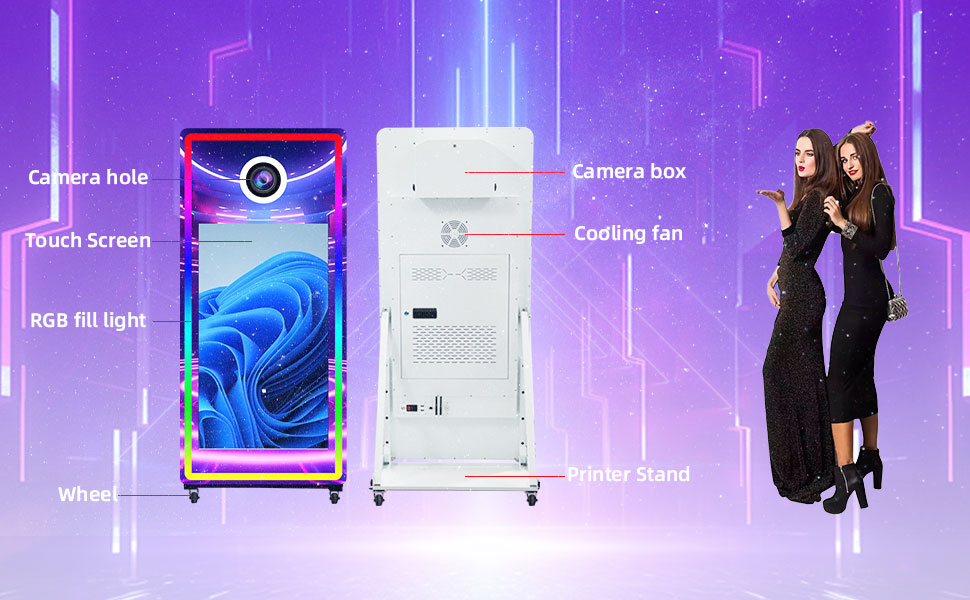 VANYA 43 inch Touch Screen Magic Mirror Photo Booth