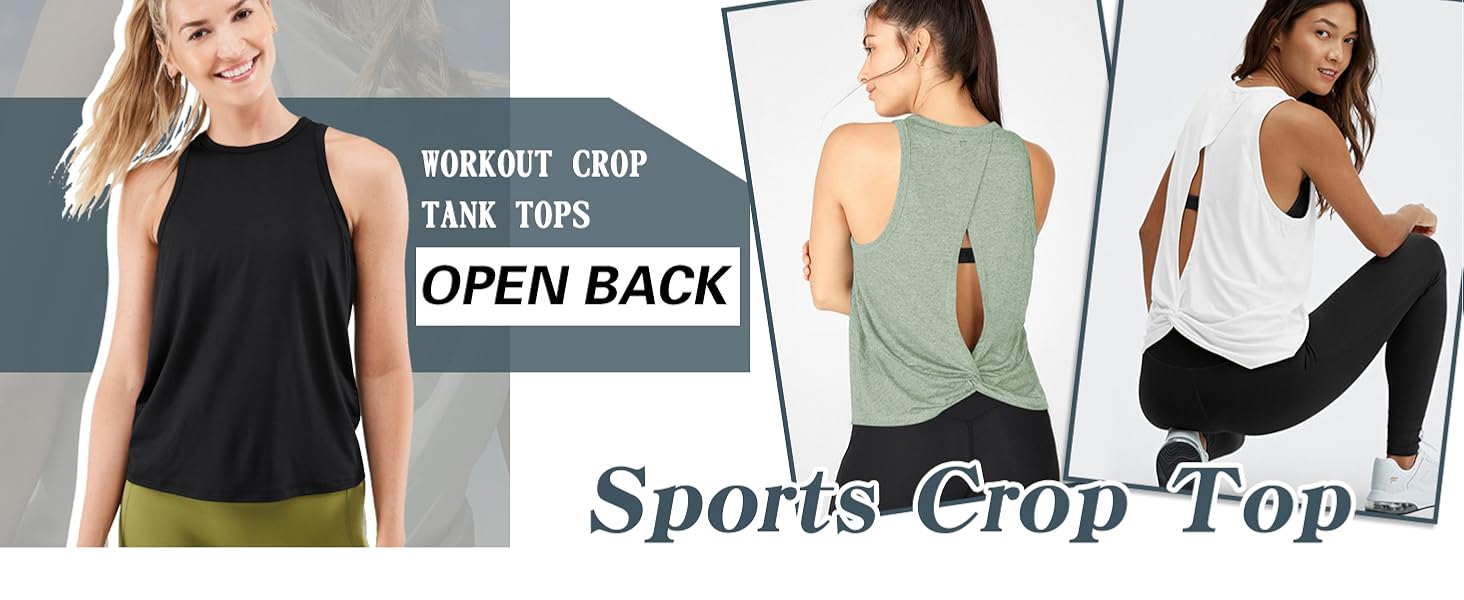 crop tops. workout crop tank top. crew neck sleeveless shirt