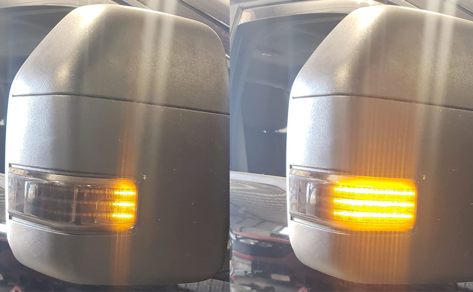 Jinfili Dynamic Side Mirror Turn Signal Lights & Running