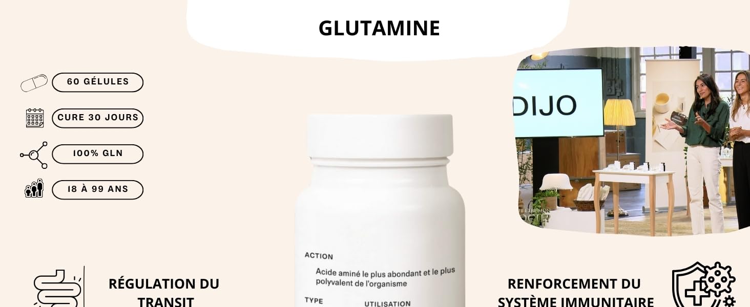 glutamine L-glutamine renforcement paroie intestinale