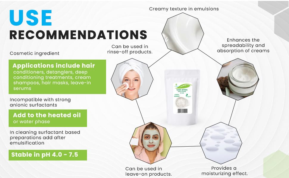 Utilisé dans les revitalisants, les shampooings crèmes et les masques capillaires.