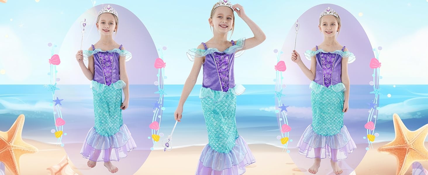 Girls Mermaid Costume