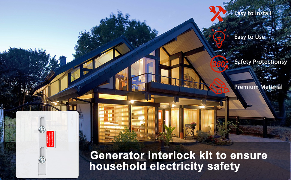 Flngr Generator Interlock Kit Compatible with Square D for Homeline