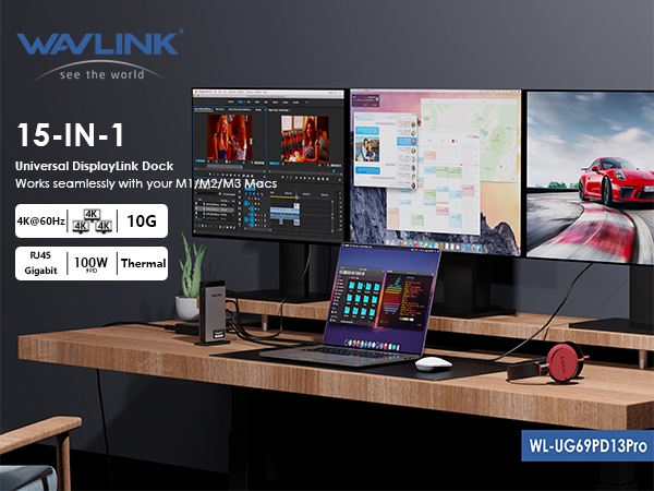 WAVLINK15-in-1ユニバーサルDisplayLink Amazon.com: WAVLINK USB C DisplayLink Docking Station 15 in
