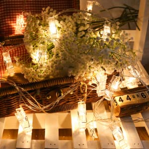 Fairy Lights Copper String Lights, Warm White LED String Lights for Bedroom Decor