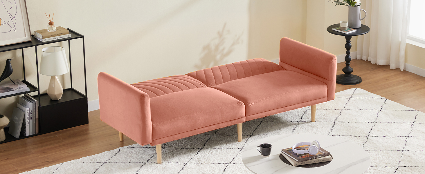 WILLOVE Futon Sofa Bed, 78" Modern Futon Couch with
