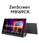 ASUS ZenScreen 16” Portable USB Monitor (MB169CK) - Full HD, IPS, Dual USB-C, Mini-HDMI, Eye Care...