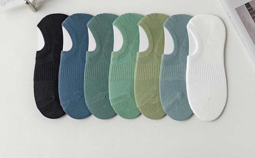 Womens Cotton Ankle Socks No Show Socks Low Cut Socks Cotton Socks for Men & Women Non Slip Flat