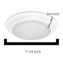 optimal size for disk light flush mount led recess lighting basement garage kitchen