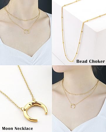 Layered Moon Necaklce