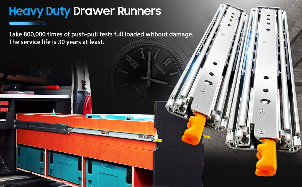 YENUO with Lock Heavy Duty Drawer Runners 300 400 500 600 700 800 900