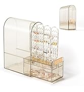 LAMU Earring Holder Organizer,Jewelry Stand with Cover,Classified Storage Organizer for Rings Nec...