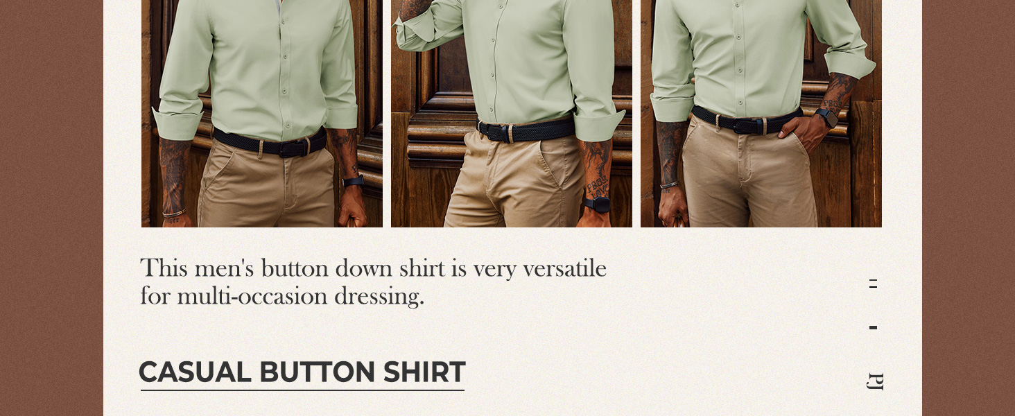 mens dress shirt long sleeve button down shirt Wrinkle Free business shirt