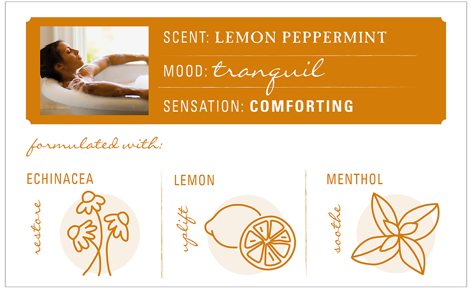 Village Naturals Therapy Cold & Allergy Foaming Body Soak with Lemon & Peppermint 