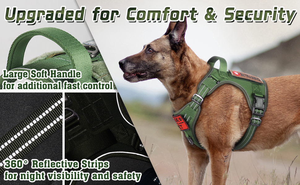 rabbitgoo Tactical Dog Harness No Pull, Military Dog Vest