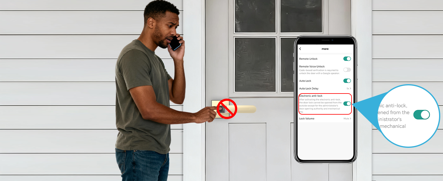 biometric door lock gold